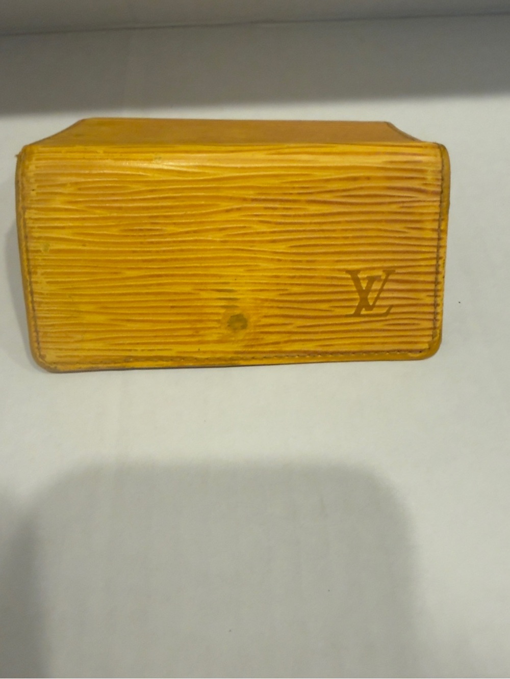 Louis Vuitton Yellow Epi Leather Card Case with LV Monogram